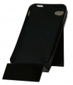 Черен силиконов калъф за Apple iPhone 4S Имитиращ Кожа