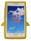 Силиконов калъф пингвин за LG Optimus L7 P700 Жълт