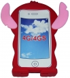 Силиконов калъф stitch за Apple iPhone 4 Червен