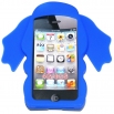Силиконов калъф Слон за Apple iPhone 4S Тъмно Син