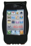 Силиконов калъф Бухал за Apple iPhone 4 Черен