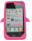 Силиконов калъф пингвин за Apple iPhone 4/4S Розов