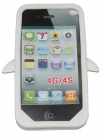 Силиконов калъф пингвин за Apple iPhone 5 Бял
