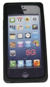Силиконов калъф с камъни за Apple iPhone 5 Черен