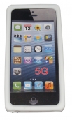 Силиконов калъф с камъни за Apple iPhone 5 Бял