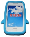 Силиконов калъф пингвин за Samsung S5830 Galaxy Ace Светло Син