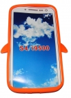 Силиконов калъф пингвин за Samsung i9500 Galaxy S4 Оранжев