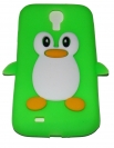 Силиконов калъф пингвин за Samsung i9500 Galaxy S4 Зелен