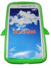 Силиконов калъф пингвин за Samsung i9500 Galaxy S4 Зелен