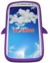 Силиконов калъф пингвин за Samsung i9500 Galaxy S4 Лилав