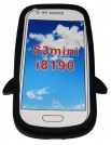 Силиконов калъф пингвин за Samsung I8190 Galaxy S3 mini Черен