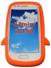 Силиконов калъф пингвин за Samsung I8190 Galaxy S3 mini Оранжев
