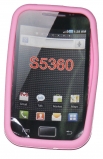 Силиконов калъф панделка за Samsung S5360 Galaxy Y Розов