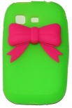 Силиконов калъф панделка за Samsung S5300 Galaxy Pocket Зелен