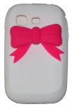 Силиконов калъф панделка за Samsung S5300 Galaxy Pocket Бял
