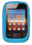 Силиконов калъф панделка за Samsung S5300 Galaxy Pocket Син