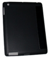 Калъф тип ТПУ и кожа за Apple iPad 2 и iPad 3 Черен