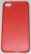 PC кейс твърд мат за Apple iPhone 4 Червен