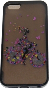 Твърд гръб за Apple iPhone 5 с апликация Черен 01