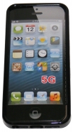 Твърд гръб за Apple iPhone 5 с апликация Черен 02