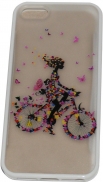 Твърд гръб за Apple iPhone 5 с апликация Бял 01