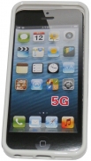 Твърд гръб за Apple iPhone 5 с апликация Бял 01