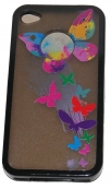 Твърд гръб за Apple iPhone 4/4S с апликация Черен 03