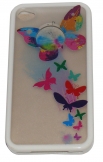 Твърд гръб за Apple iPhone 4/4S с апликация Бял 03