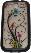 Твърд гръб за Samsung i9300 Galaxy S3 с апликация Черен 02