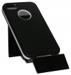 Силиконов калъф за Apple iPhone 4/4S с твърда лайсна Черен