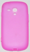 Силиконов гръб за Samsung i8190 Galaxy S3 mini с тапички Розов