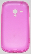 Силиконов гръб за Samsung i8190 Galaxy S3 mini с тапички Розов