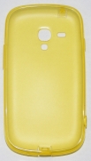 Силиконов гръб за Samsung i8190 Galaxy S3 mini с тапички Жълт