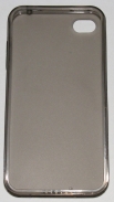 Силиконов гръб за Apple iPhone 4S с тапички Черен