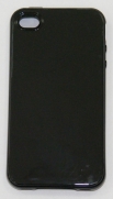 Силиконов гръб за Apple iPhone 4 Гланц Черен