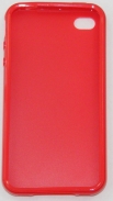 Силиконов гръб за Apple iPhone 4S Гланц Червен