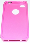 Силиконов гръб ТПУ за Apple iPhone 4G/4GS Розов
