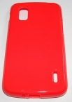 Силиконов гръб ТПУ за LG Nexus 4 E960 Червен
