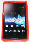 Силиконов гръб ТПУ за Sony Xperia miro ST23i Червен