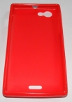 Силиконов гръб ТПУ за Sony Xperia J ST26i Червен