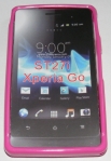 Силиконов гръб ТПУ за Sony Xperia Go ST27i Розов