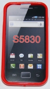 Силиконов гръб ТПУ за Samsung S5830 Galaxy Ace Червен