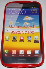 Силиконов гръб ТПУ за Samsung N7100 Galaxy Note II Червен
