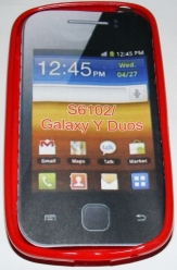 Силиконов гръб ТПУ за Samsung S6102 Galaxy Y Duos Червен