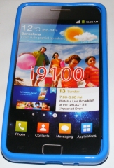Силиконов гръб ТПУ за Samsung I9100 Galaxy S II Син