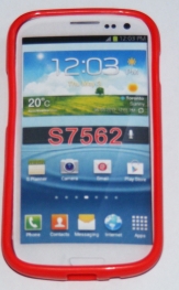 Силиконов гръб ТПУ за Samsung S7562 Galaxy S Duos Червен