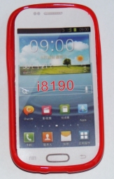 Силиконов гръб ТПУ за Samsung I8190 Galaxy S III mini Червен