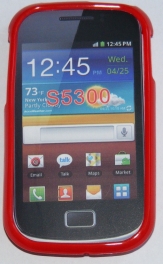 Силиконов гръб ТПУ за Samsung S5300 Galaxy Pocket Червен