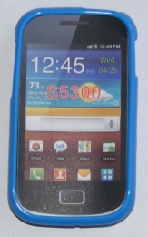 Силиконов гръб ТПУ за Samsung S5300 Galaxy Pocket Син