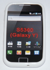 Силиконов гръб ТПУ за Samsung S5360 Galaxy Y Бял